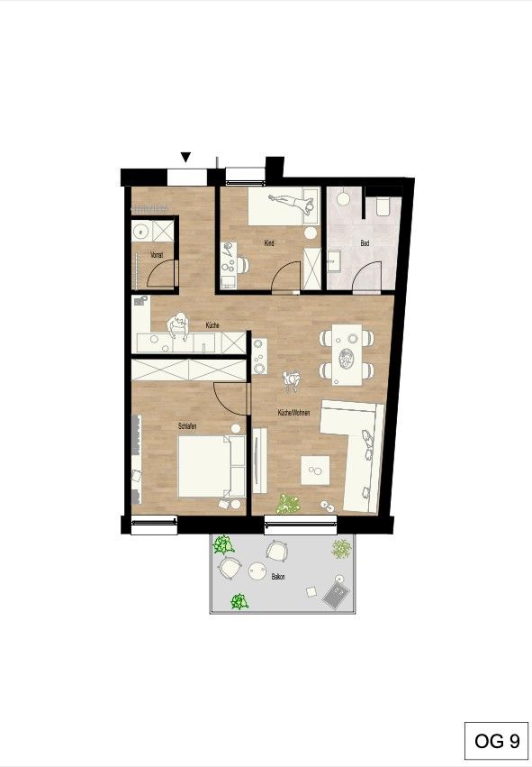 3+1, Bahnhofstarße 52, , Hessen, 65 m² - 1