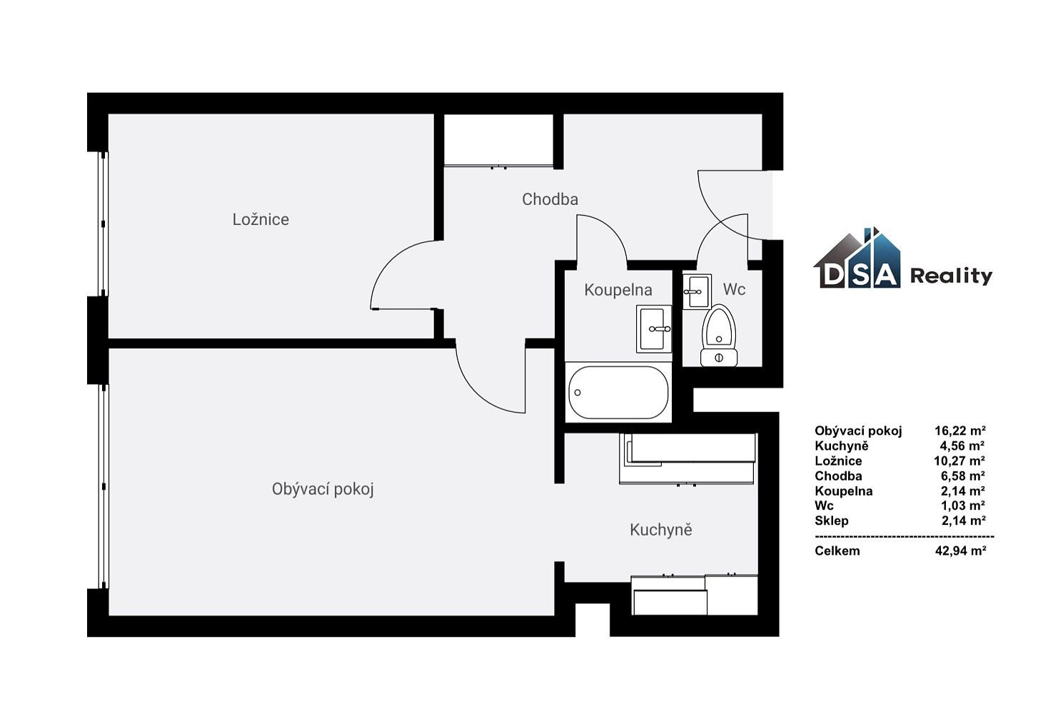 Byt 2+kk · 41 m² · Praha - Bohnice, okres Praha 8, Hlavní město Praha - 4