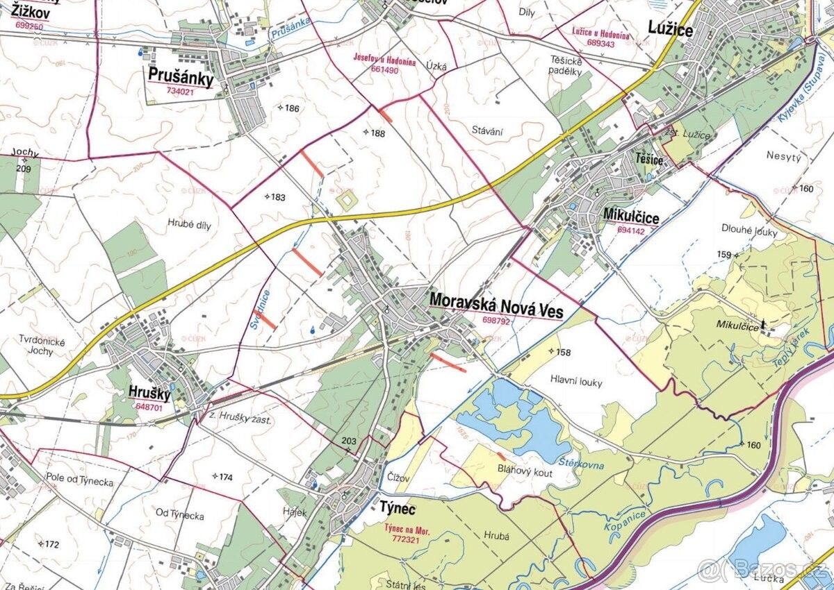 Pozemky pro bydlení, Moravská Nová Ves, 691 55