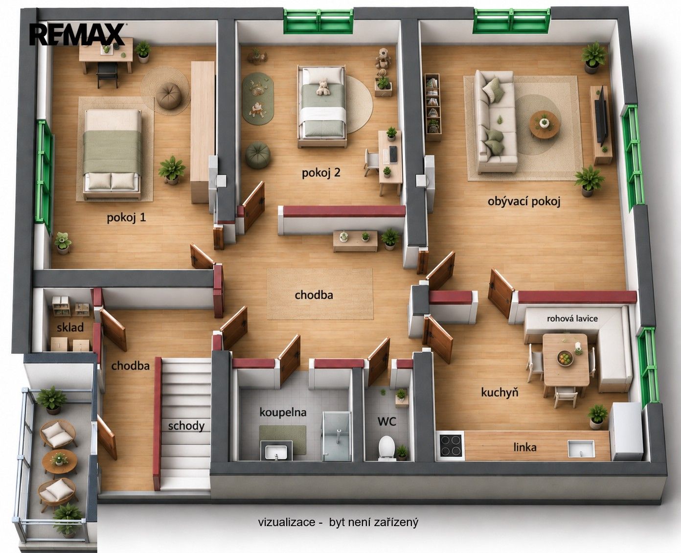 Prodej byt 3+1 - Náměstí Vítězslava Hálka 96, Odolena Voda Dolínek, 77 m² - 2