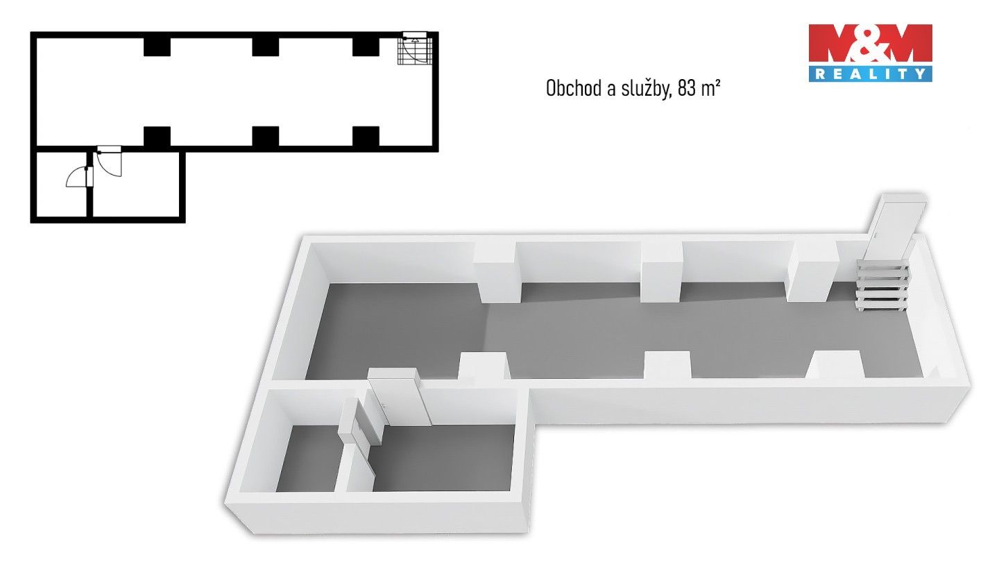 Obchodní prostory · 83 m² · Pod Labuťkou, Praha - 4