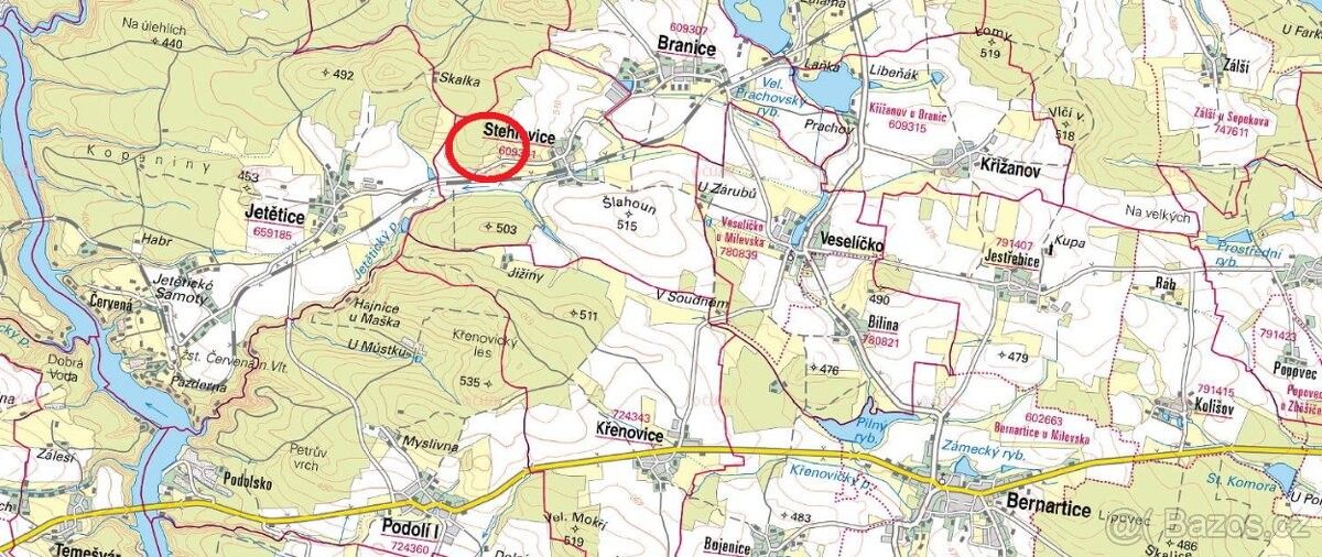 Pozemky pro bydlení, Bernartice u Milevska, 398 43