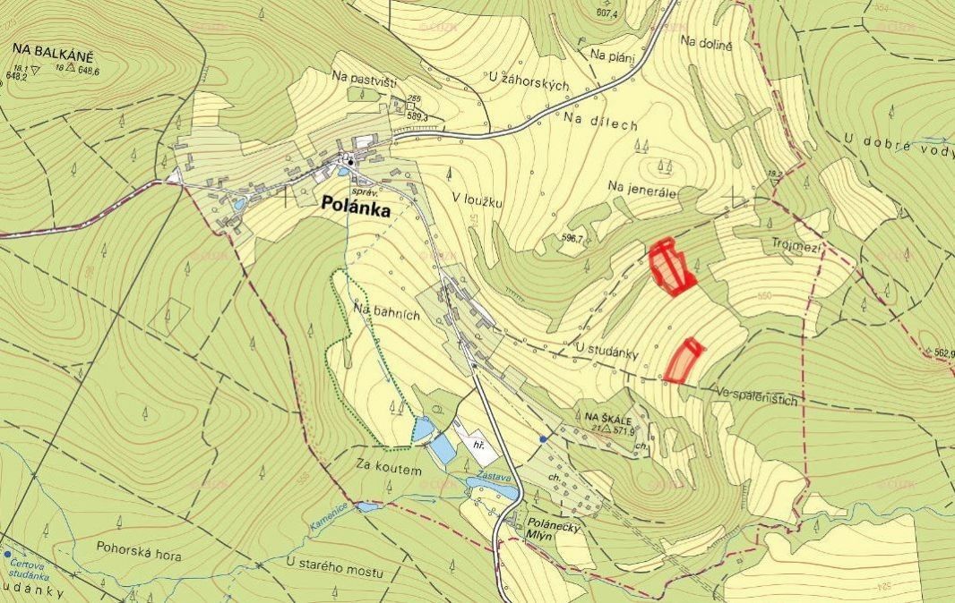 Prodej zemědělský pozemek - Polánka, 10 879 m²