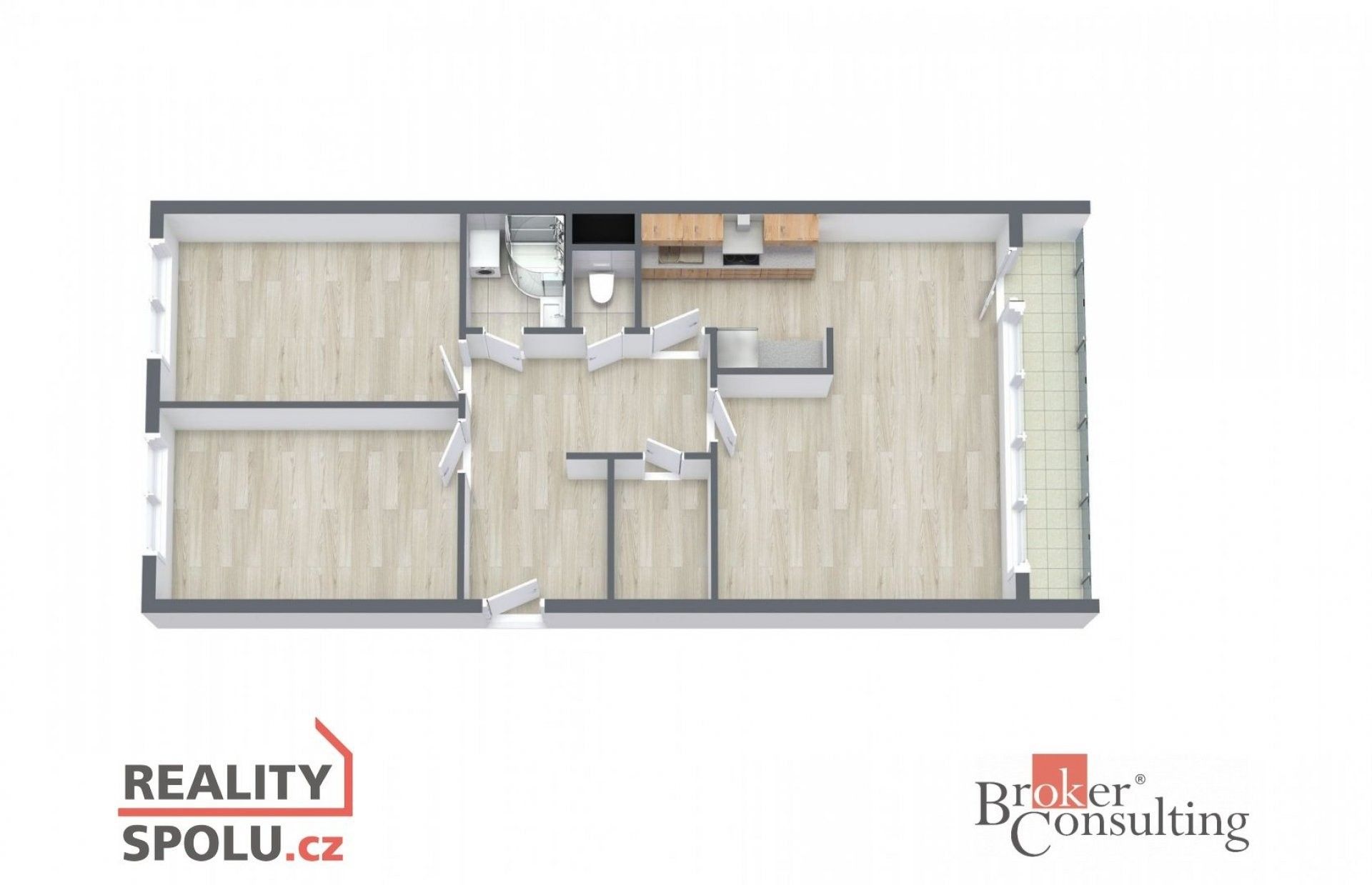 Pronájem byt 3+1 - Přádova, Praha, 79 m²