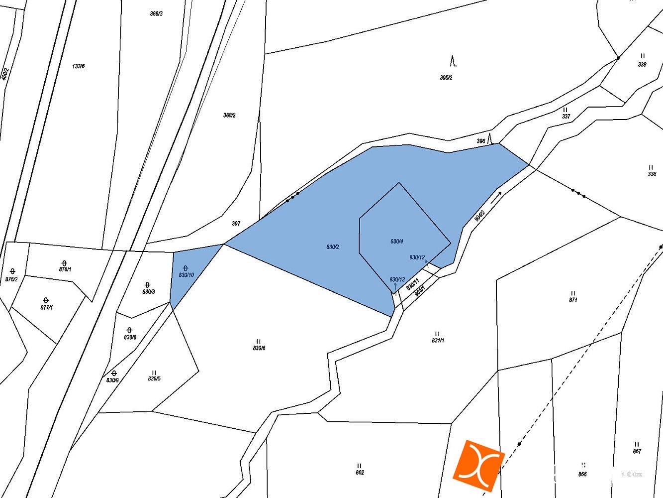 Prodej pozemek - Třebčice, okres Plzeň-Jih - 2