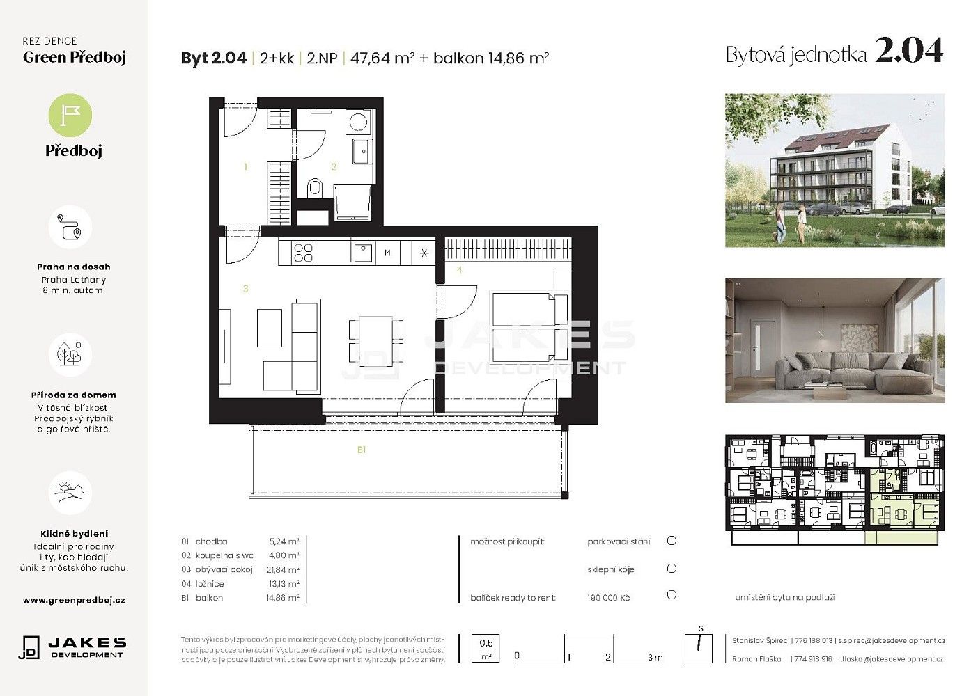 2+kk, Ke Tvrzi, Předboj, okres Praha-východ, 48 m² - 2