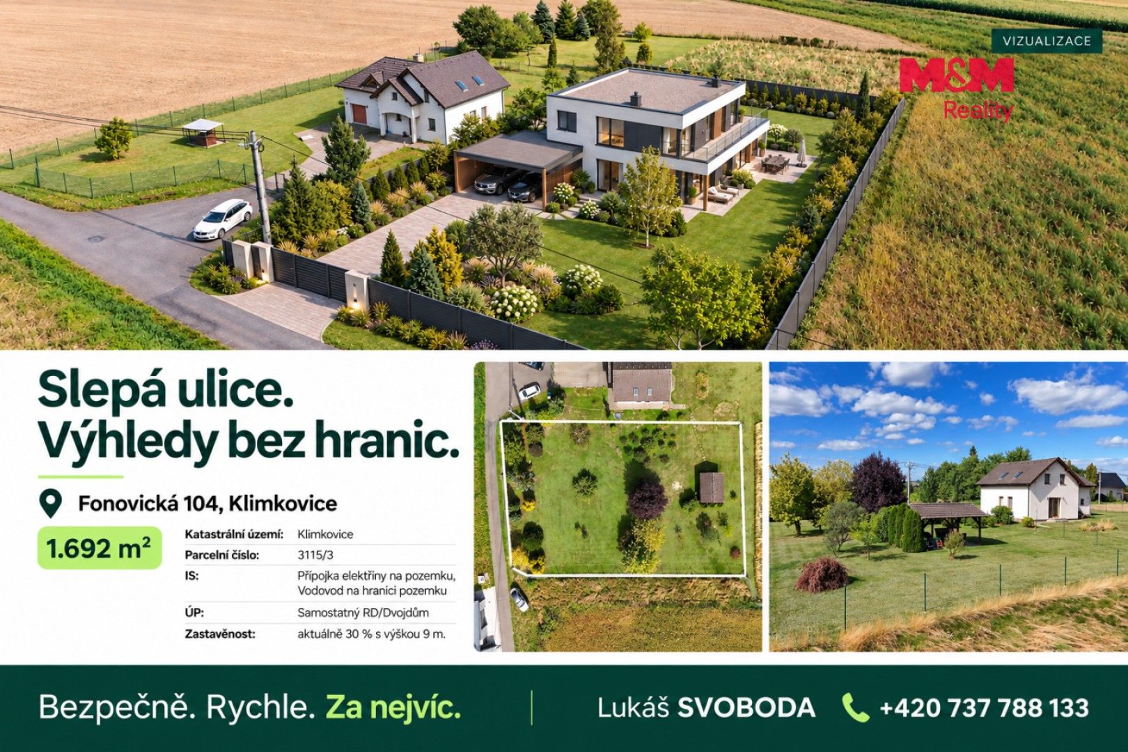 Prodej pozemek pro bydlení - Fonovická, Klimkovice - 2