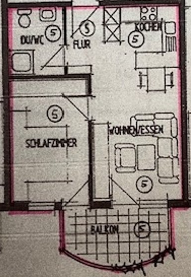 2+1, Küferstraße 22, , Bádensko-Württembersko, 46 m² - 2