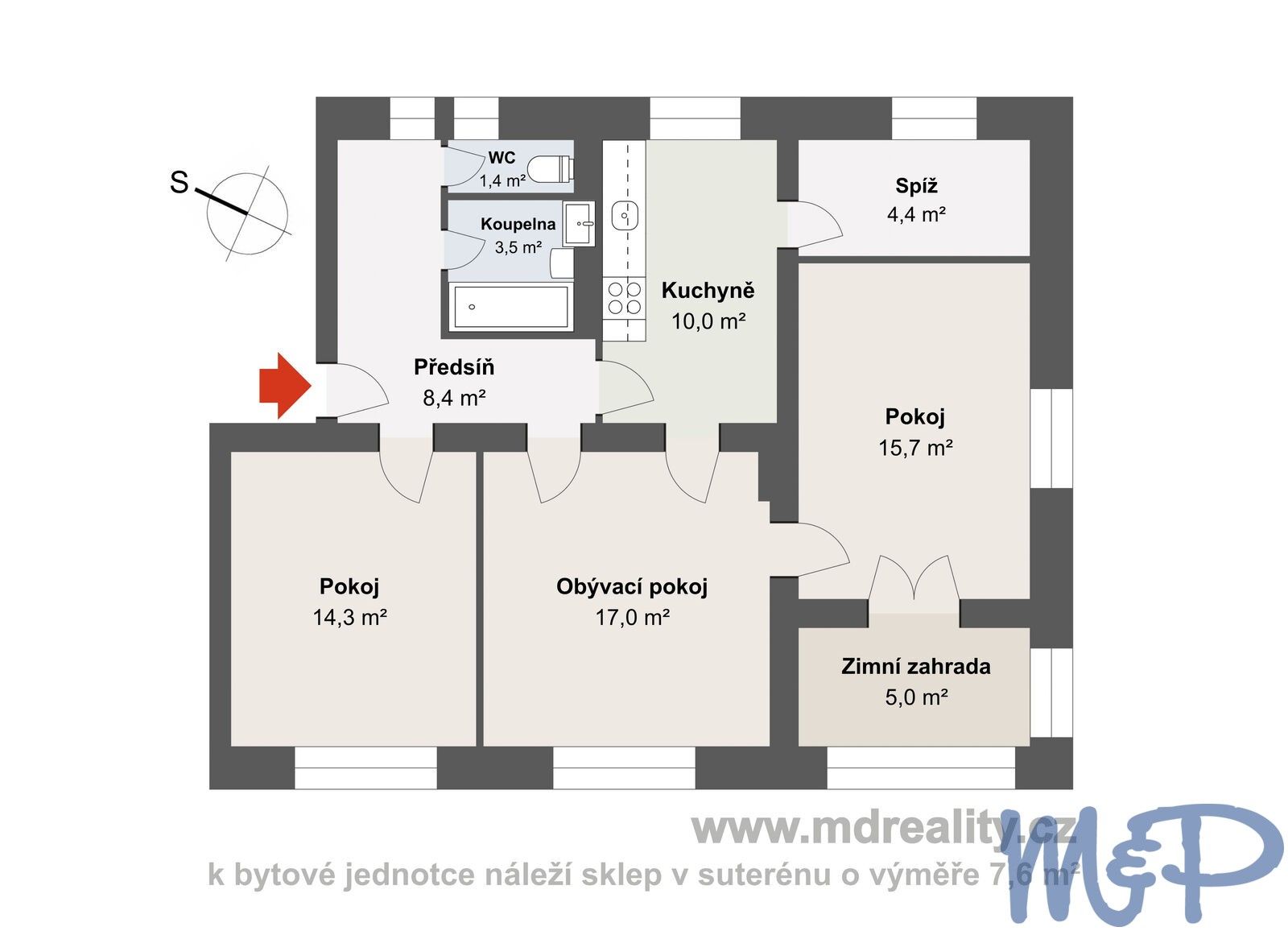 3+1, Majakovského, Jihlava, 75 m² - 2
