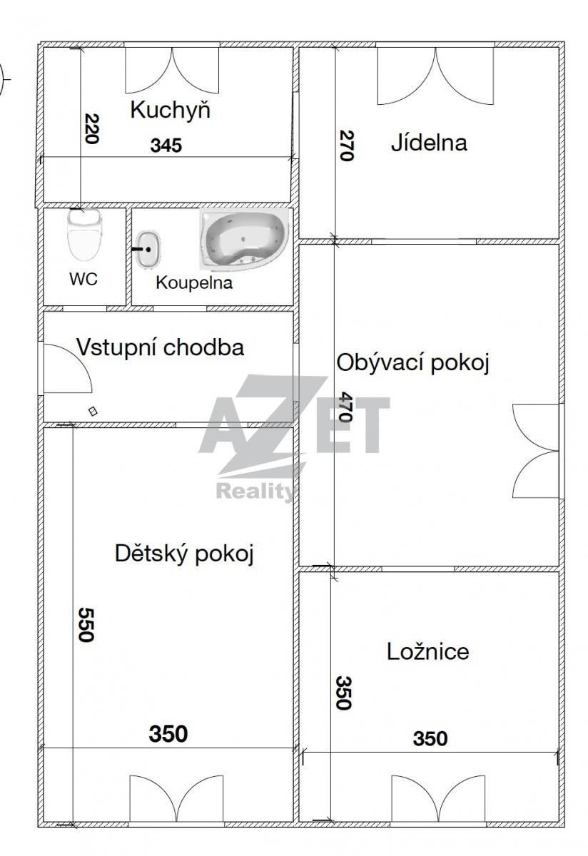 Byt 3+1 · 73 m² · Frýdlantská, Frýdek-Místek - 3