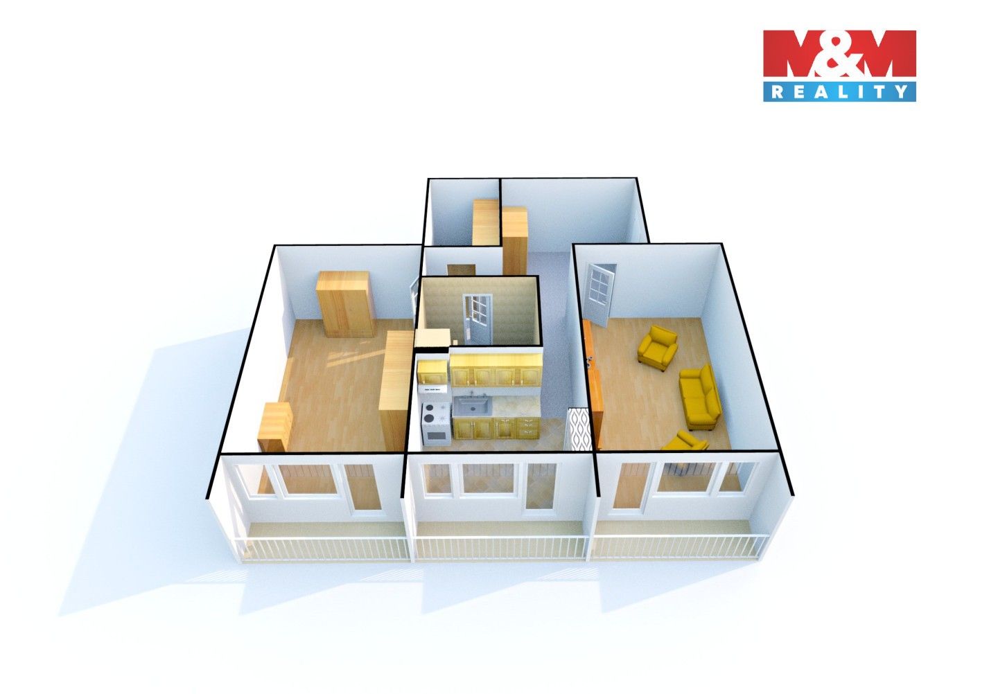 Pronájem byt 2+1 - Oblouková, Děčín, 74 m²