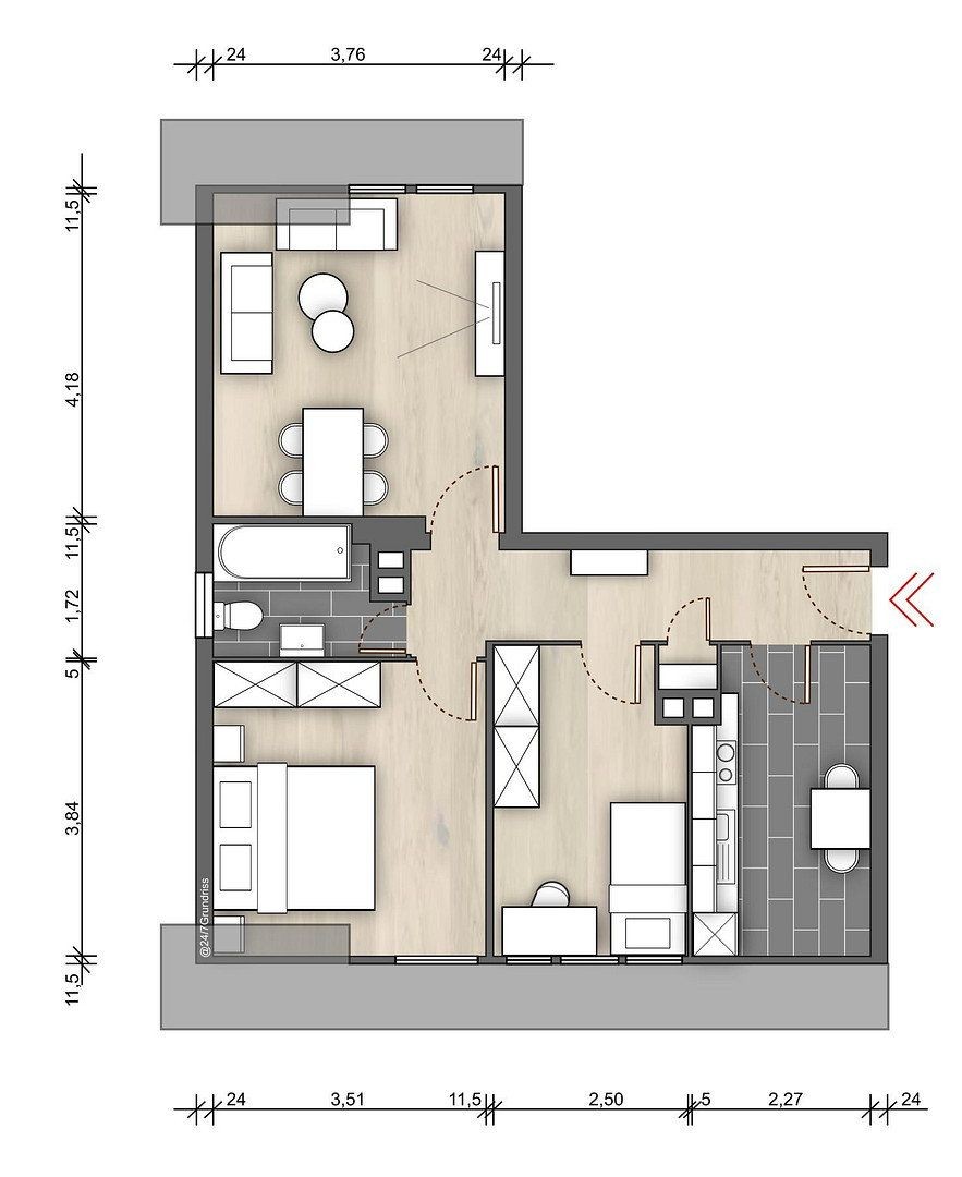 3+1, Jacobistrasse 35, , Hessen, 59 m² - 2
