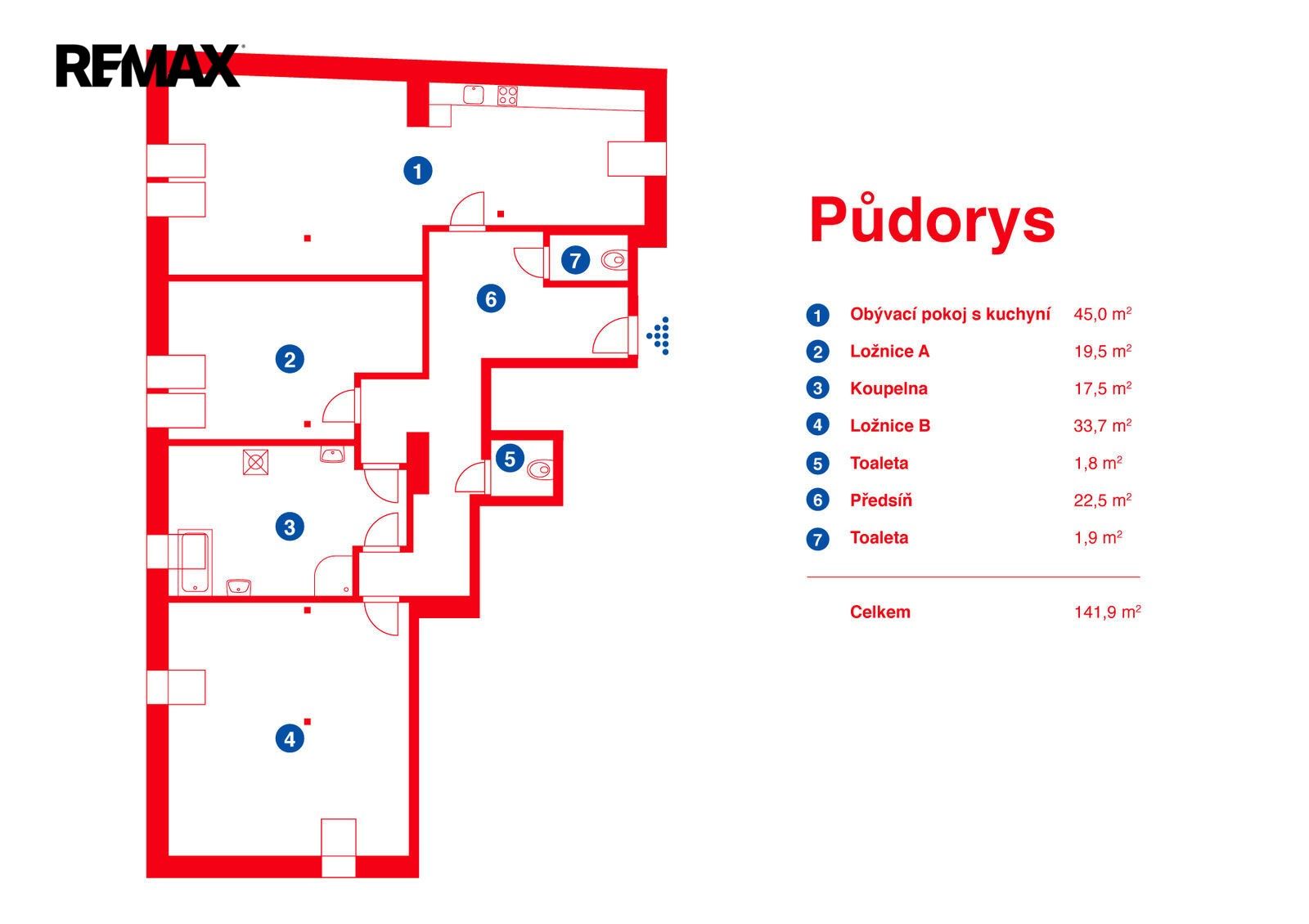 3+kk, Svornosti 880, Praha Smíchov, 141 m² - 2