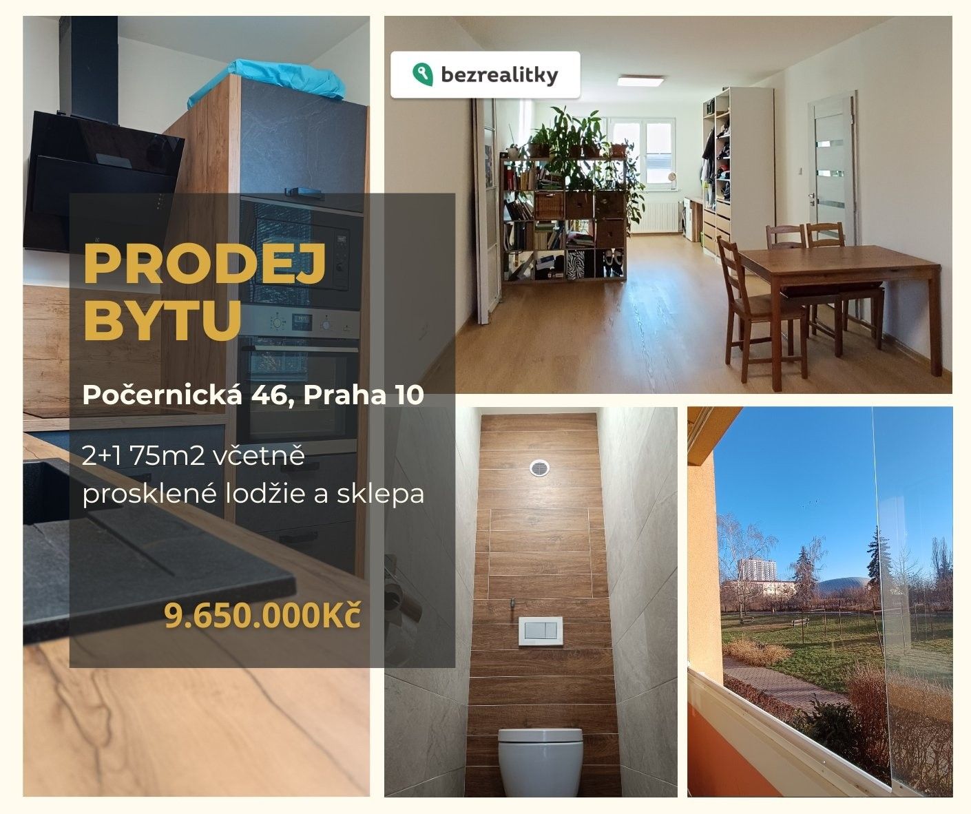 3+1, Počernická, Praha, 75 m²
