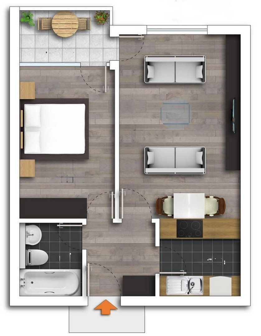 2+1, Bayreuther Straße 10 Chemnitz Sonnenberg Sachsen 09130, 49 m² - 2