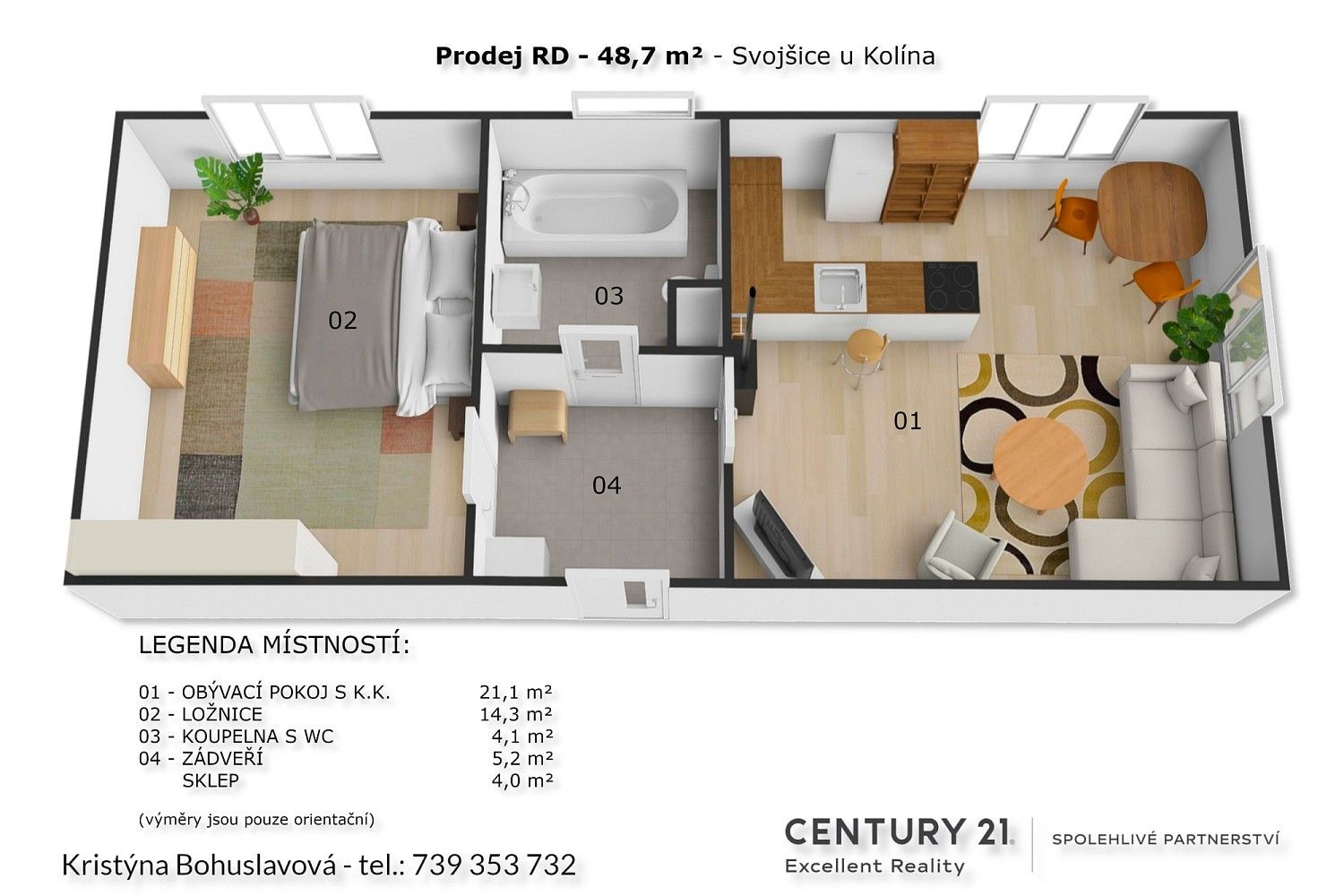 Chalupa · 49 m² · Svojšice, okres Kolín, Středočeský kraj - 3