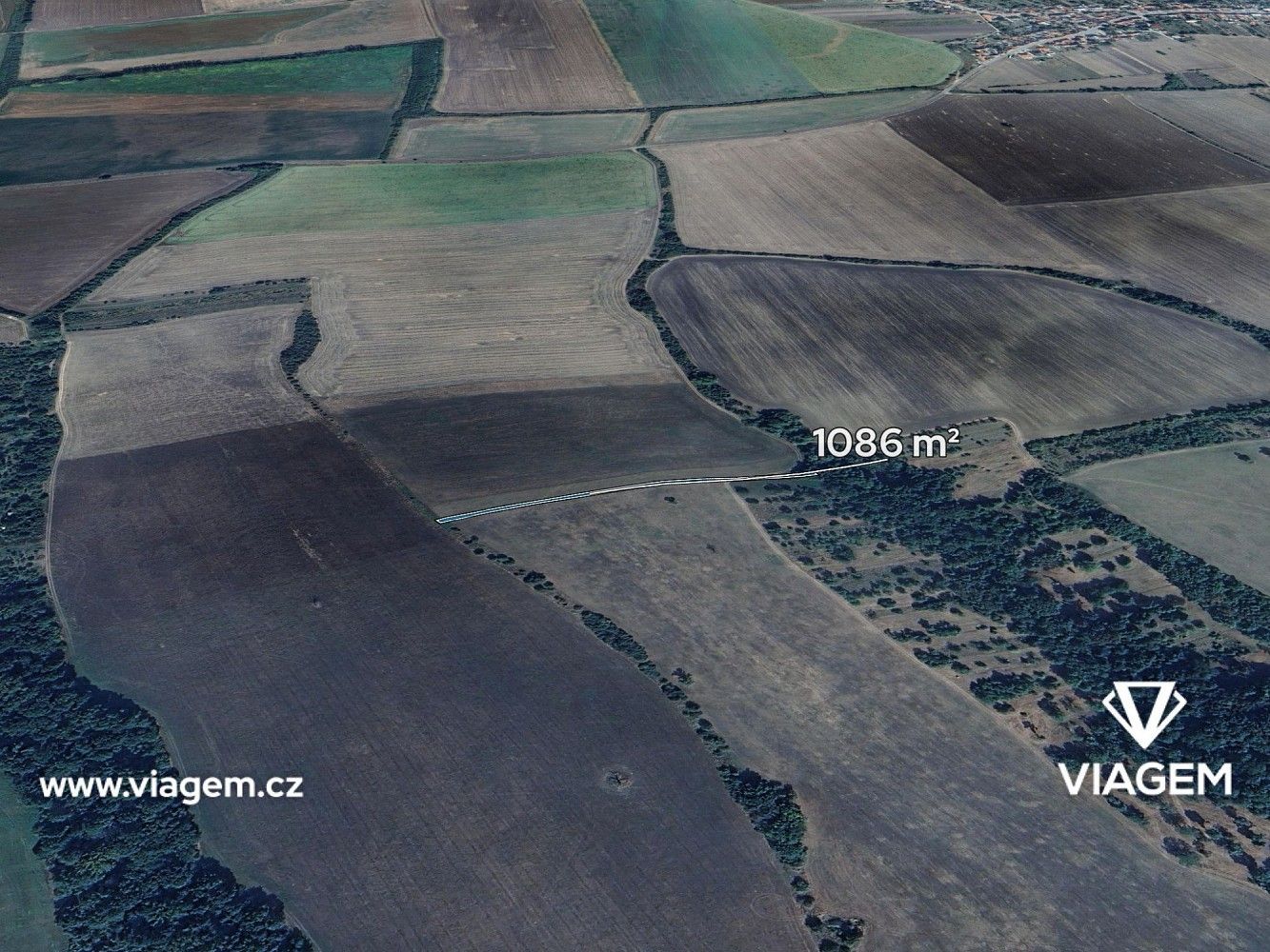 Zemědělský pozemek, 1 086 m²