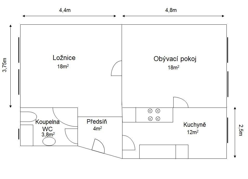 Pronájem byt 2+1 - Písečná, Cheb - Cheb, Karlovarský kraj, 56 m² - 2