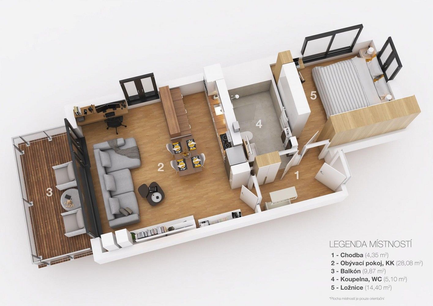 Byt 2+kk · 57 m² · Praha - Libeň, okres Praha 8, Hlavní město Praha - 4