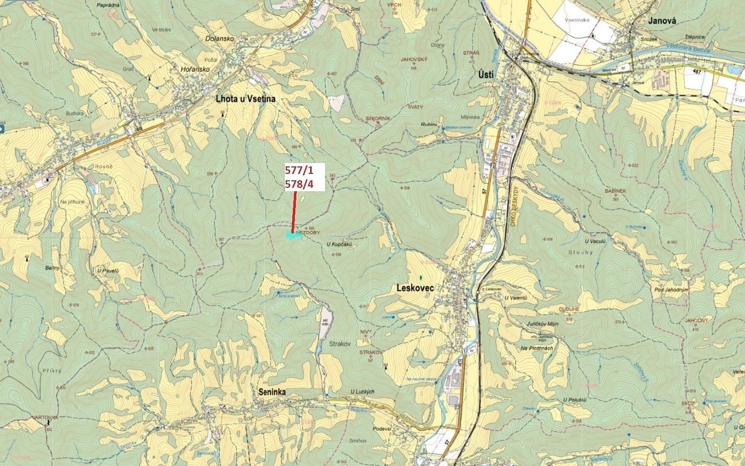Les, 10 642 m²