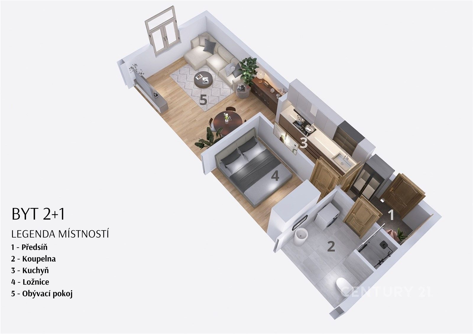 2+kk, U božích bojovníků 89, Praha Žižkov, 46 m² - 2