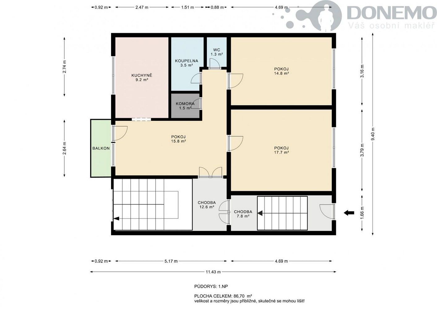 Prodej ubytovací zařízení - Kostelec na Hané, okres Prostějov, Olomoucký kraj, 196 m² - 2