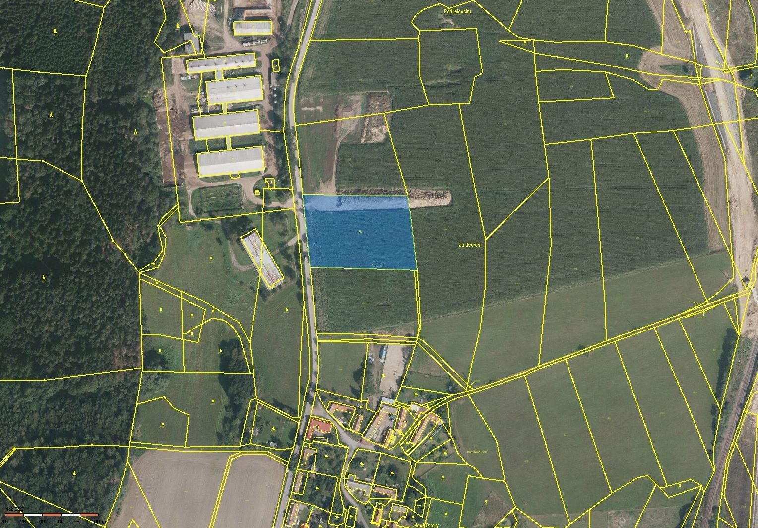 Zahrady, Nové Dvory, Červený Újezd, 8 872 m²