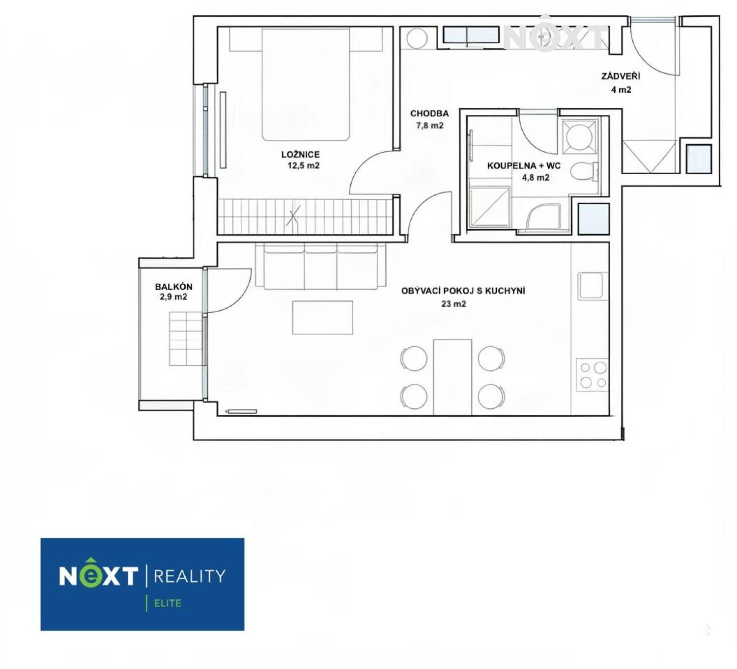 Byt 2+kk · 55 m² · Brno Maloměřice - 3