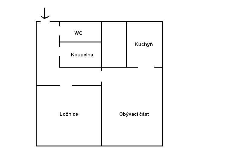 Pronájem byt 2+kk - Krouzova, Praha, 41 m²