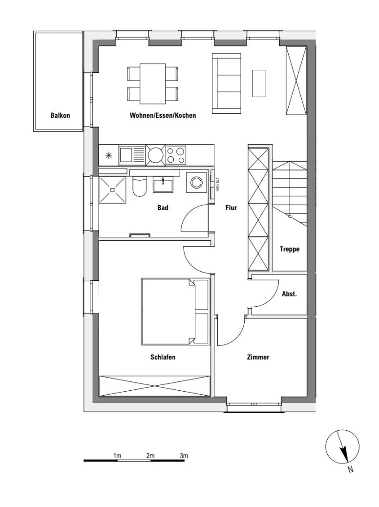 3+1, Tempelhofer Str. 8, , Braniborsko, 63 m² - 2