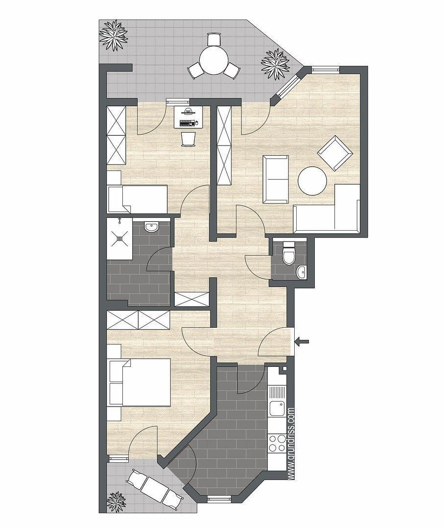 3+1, , Bádensko-Württembersko, 81 m² - 2