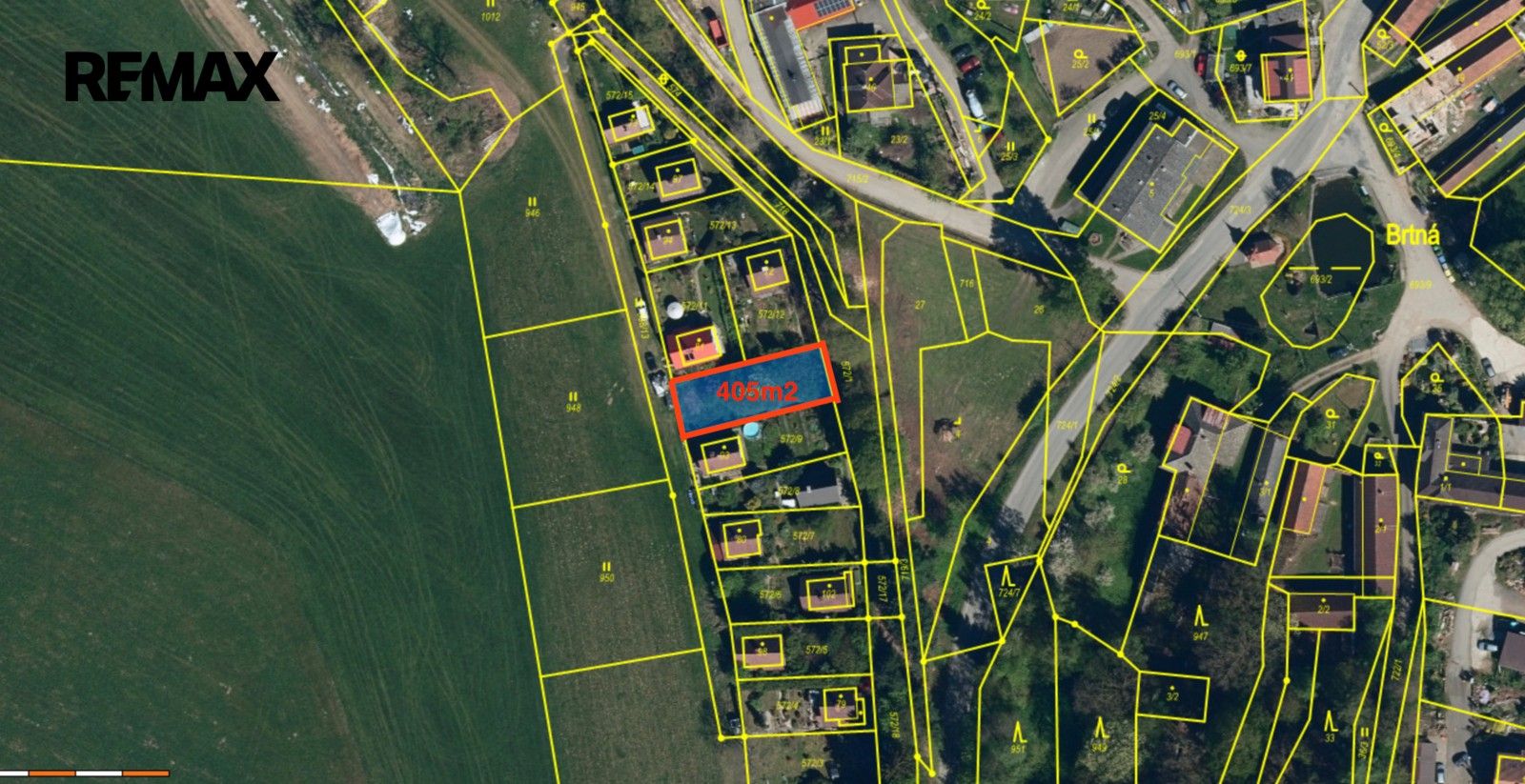 Zahrady, Želiv, 405 m² - 1