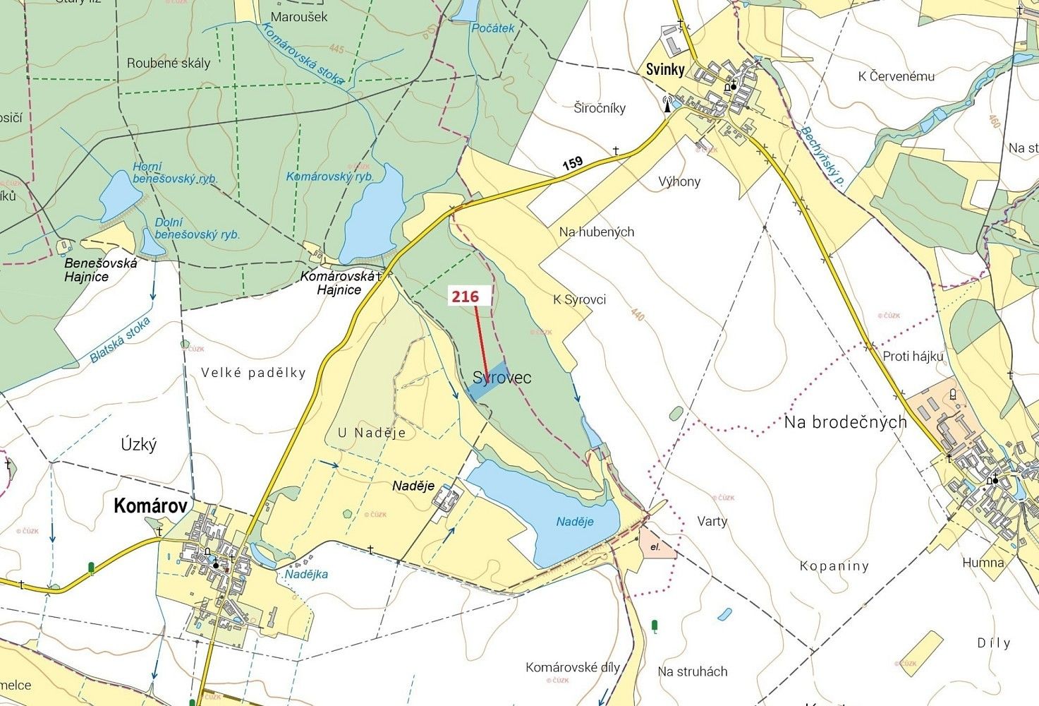Les, 12 481 m²