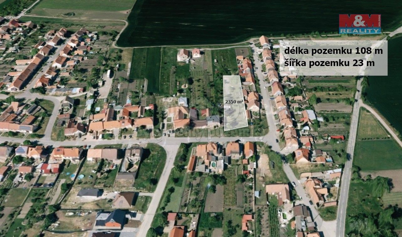 Prodej pozemek pro bydlení - Dlouhá, Šakvice, 2 350 m²