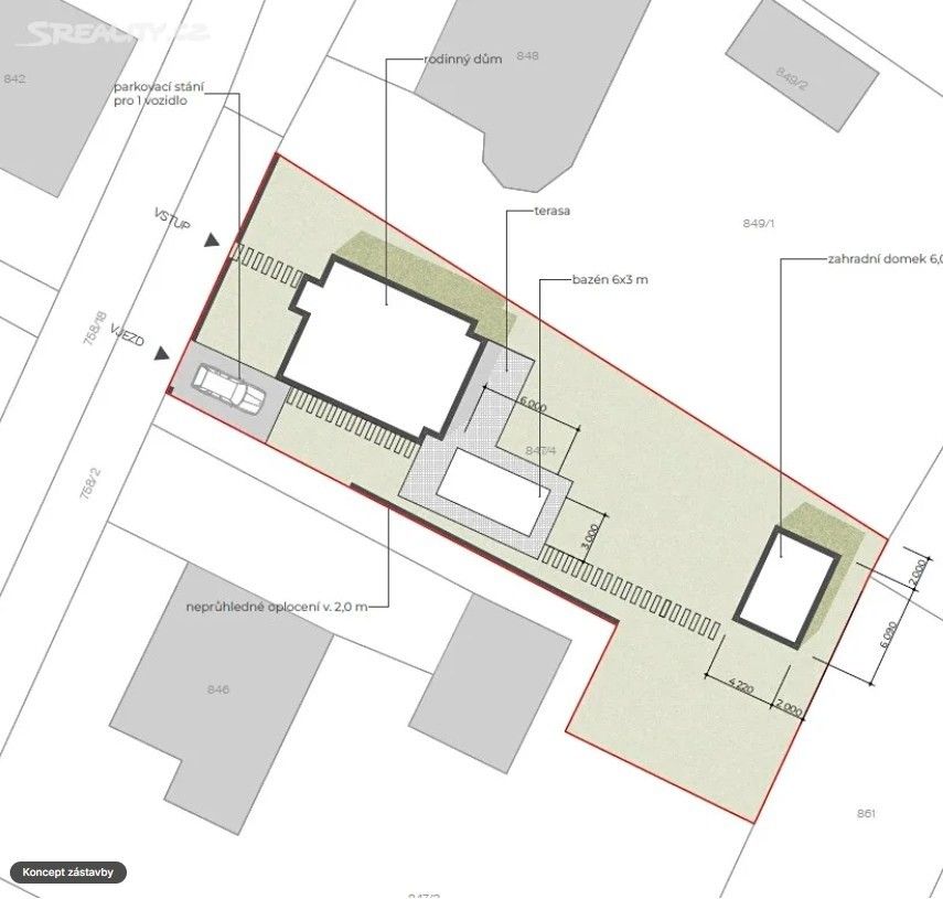 Prodej pozemek - Studénka, 742 13, 655 m²