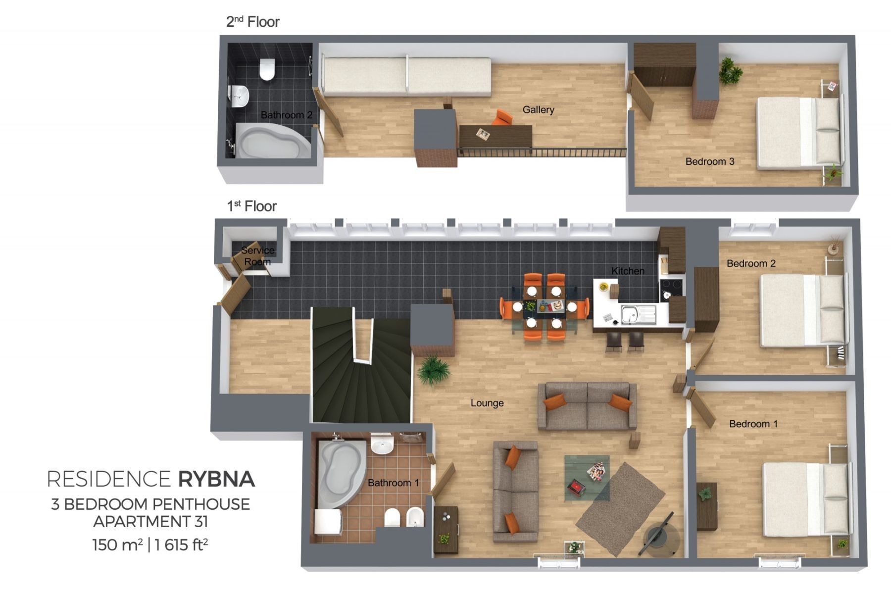 Byty, Rybná, Praha - Staré Město, 150 m² - 1