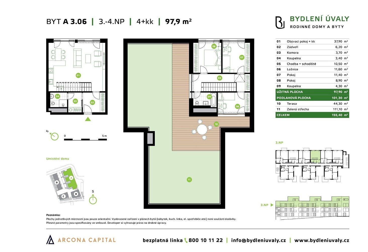 4+kk, Úvaly, okres Praha-východ, Středočeský kraj, 101 m² - 2