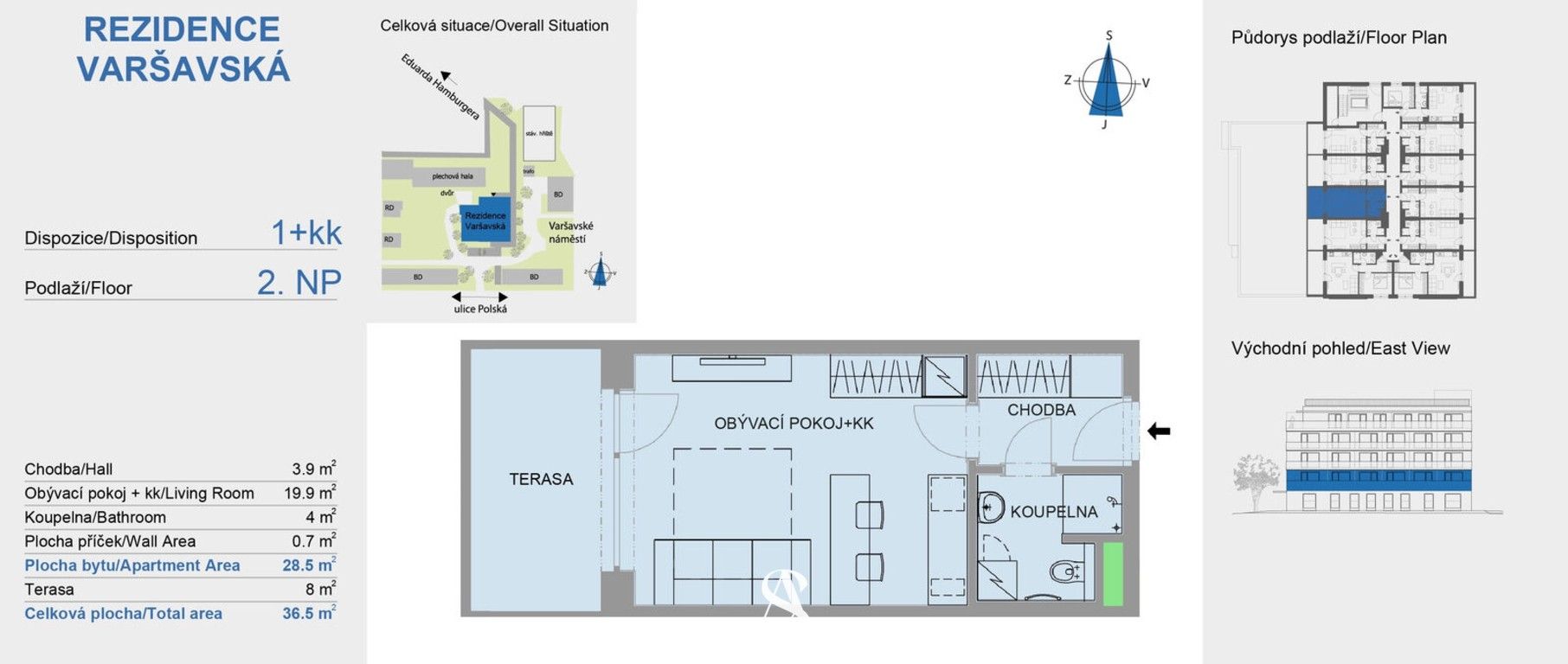 Pronájem byt 1+kk - Polská, Olomouc, 28 m² - 5