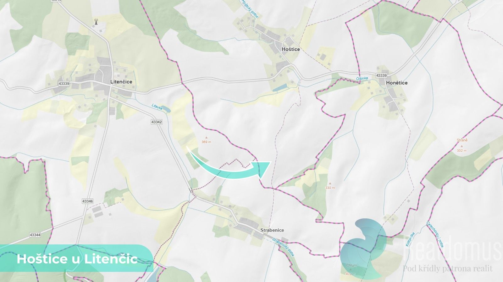 Zemědělský pozemek · 729 m² · Hoštice - 3