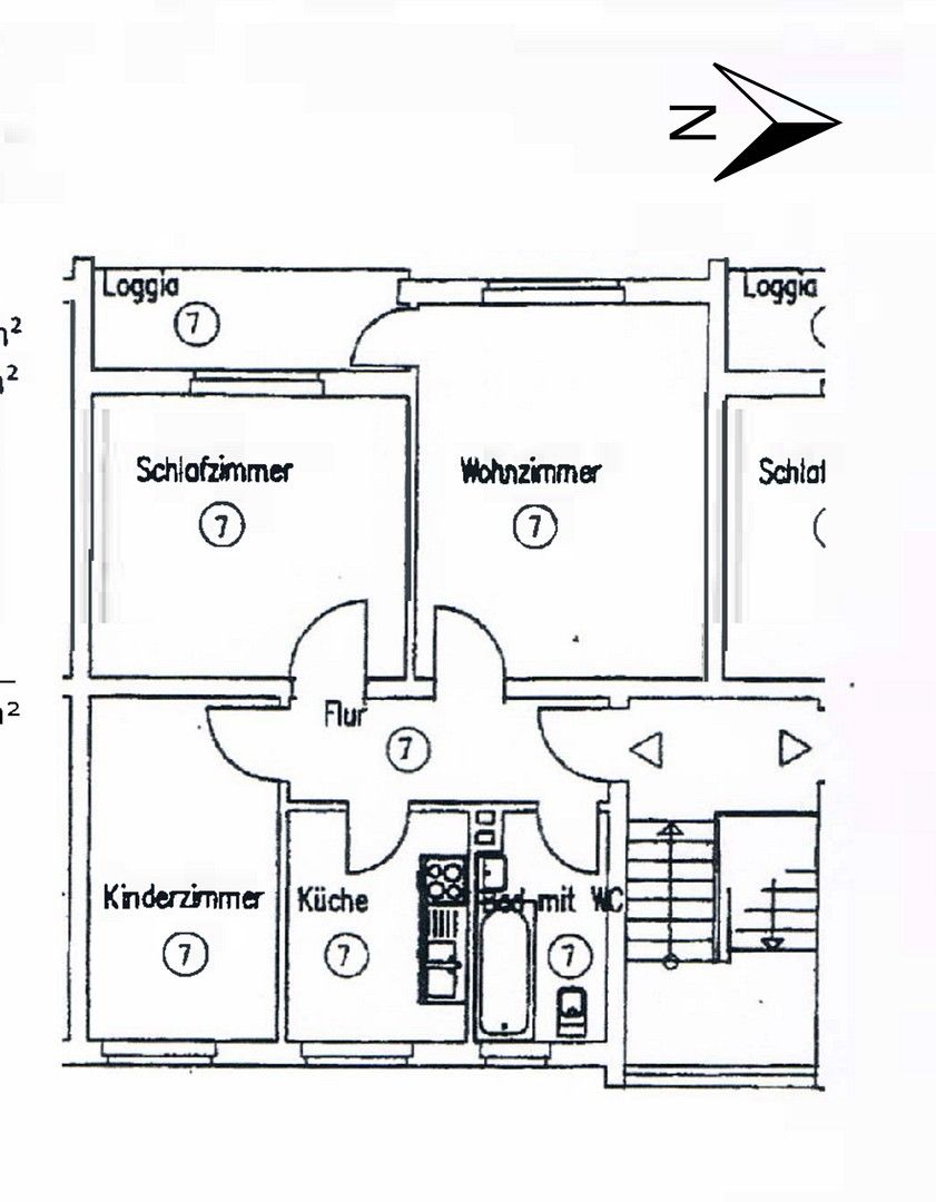 3+1, Rosenweg 18 Wolfsburg Wolfsburg Niedersachsen 38446, 61 m² - 1