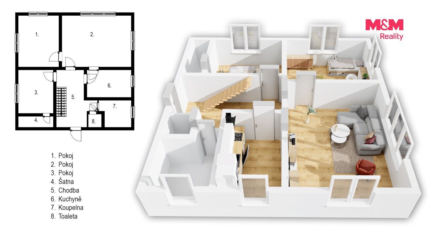 Byt 3+1 · 70 m² · Jabloňová alej, Rychnov nad Kněžnou - 4