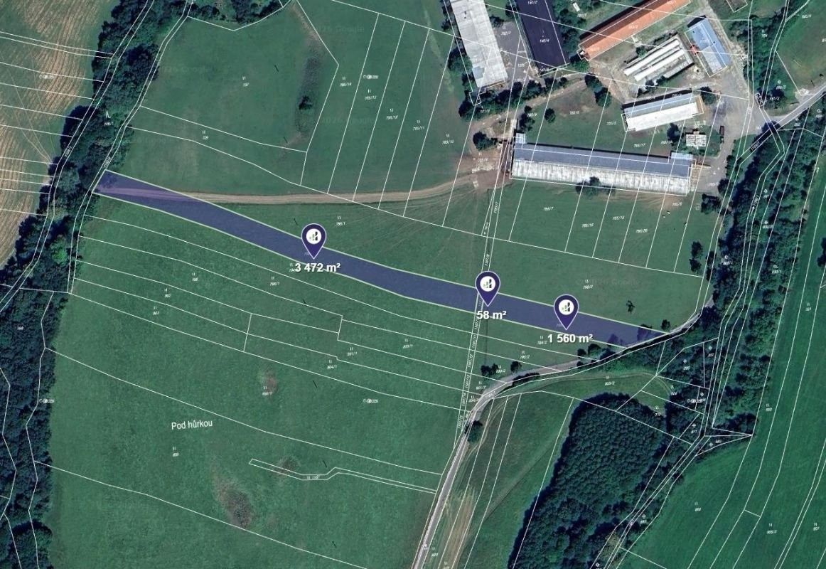 Louky, Podolí, 3 181 m²