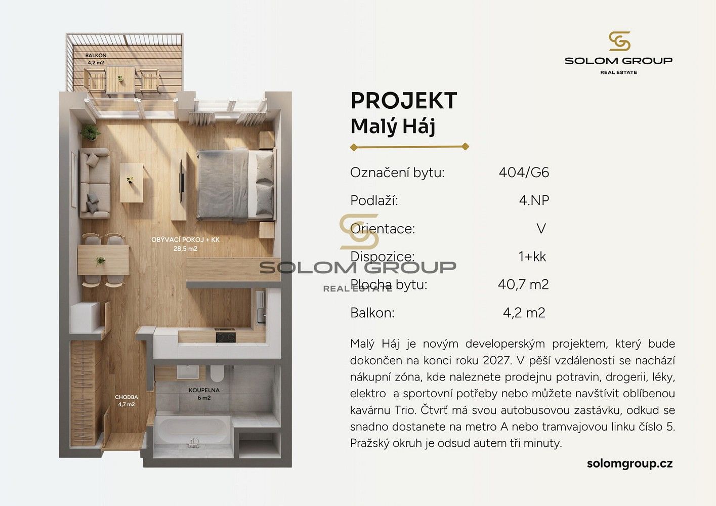 Prodej byt 1+kk - Praha - Dolní Měcholupy, okres Praha 15, Hlavní město Praha, 41 m² - 5