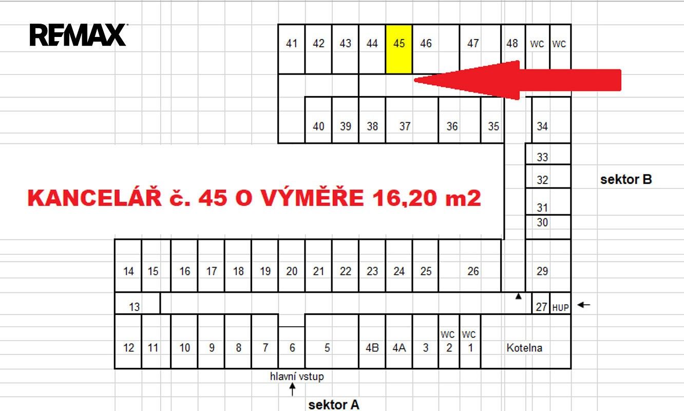Kanceláře, Hradec Králové - Slezské Předměstí, Královéhradecký kraj, 16 m² - 1