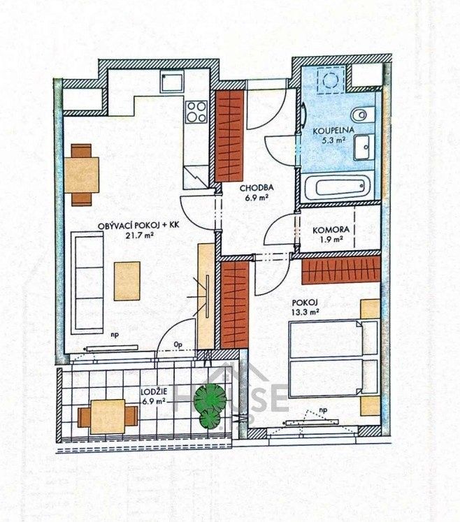 Byt 2+kk · 51 m² · Hugo Haase, Praha Hlubočepy - 3
