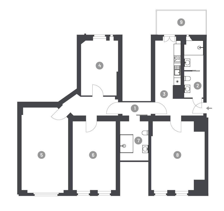 4+1, Rönnestraße 4 Berlin Charlottenburg Berlin 14057, 138 m² - 1