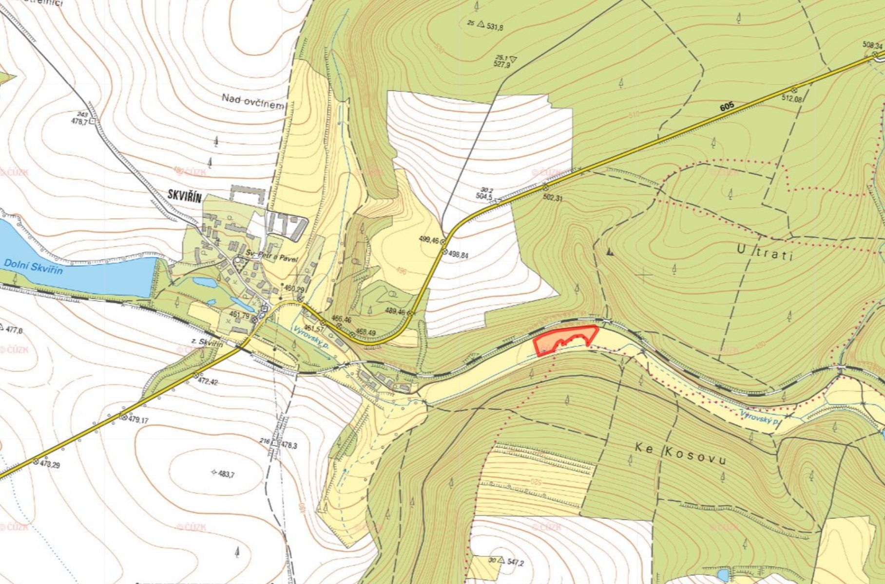 Prodej louka - Skviřín, Bor