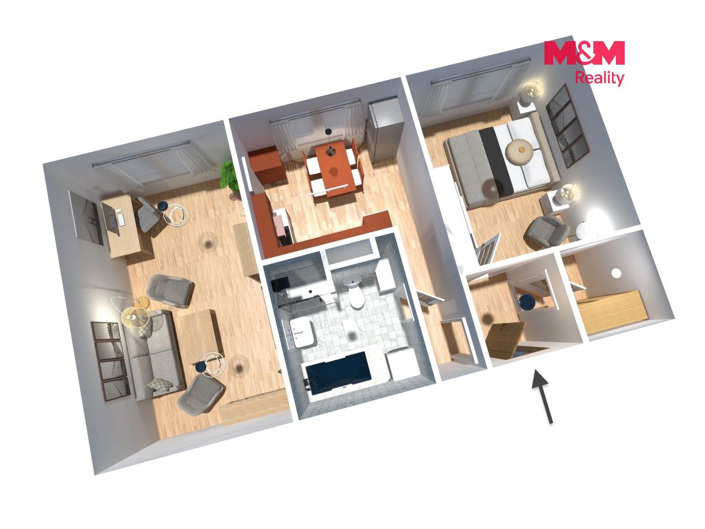 Prodej byt 2+1 - Dlouhá, Klášterec nad Ohří, 59 m² - 5