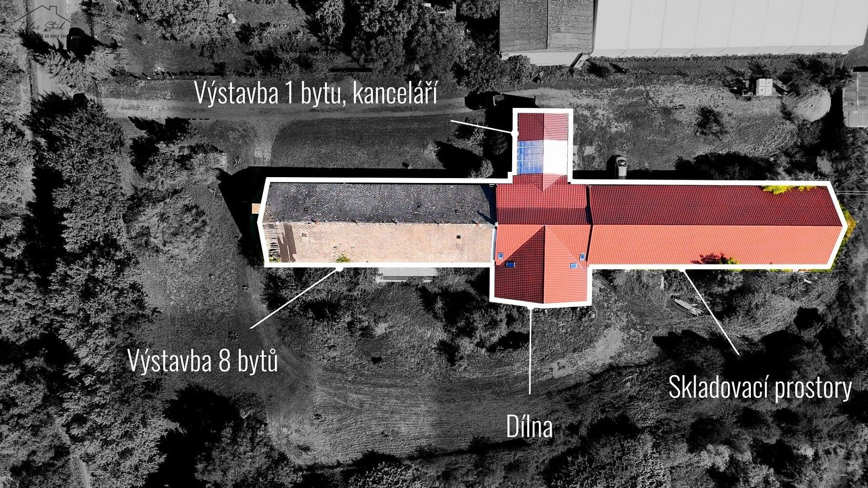 Zemědělské objekty, Střemy - Jenichov, okres Mělník, Středočeský kraj, 850 m² - 1