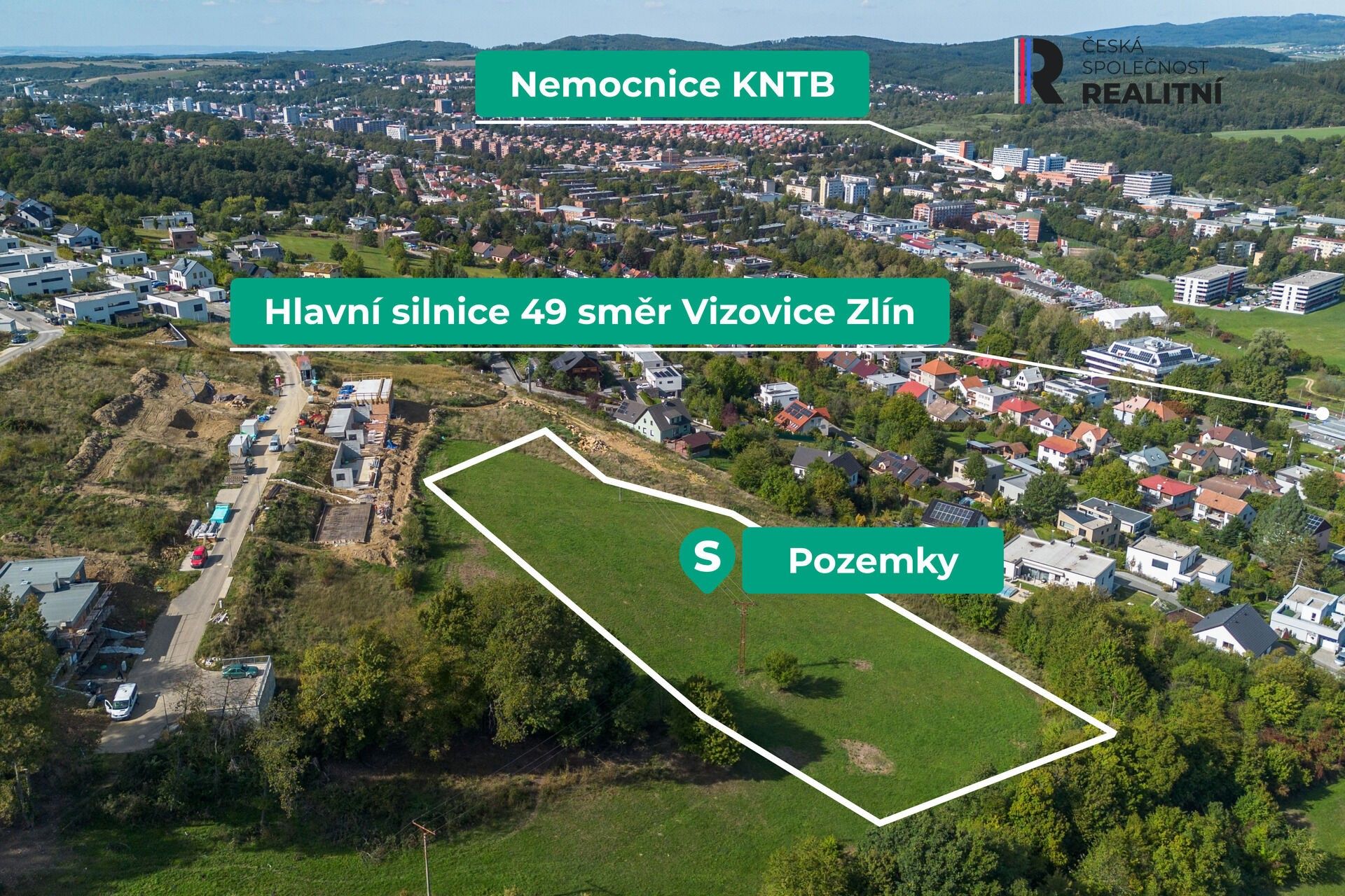 Pozemky pro bydlení, Příluky, Zlín, 8 375 m² - 2